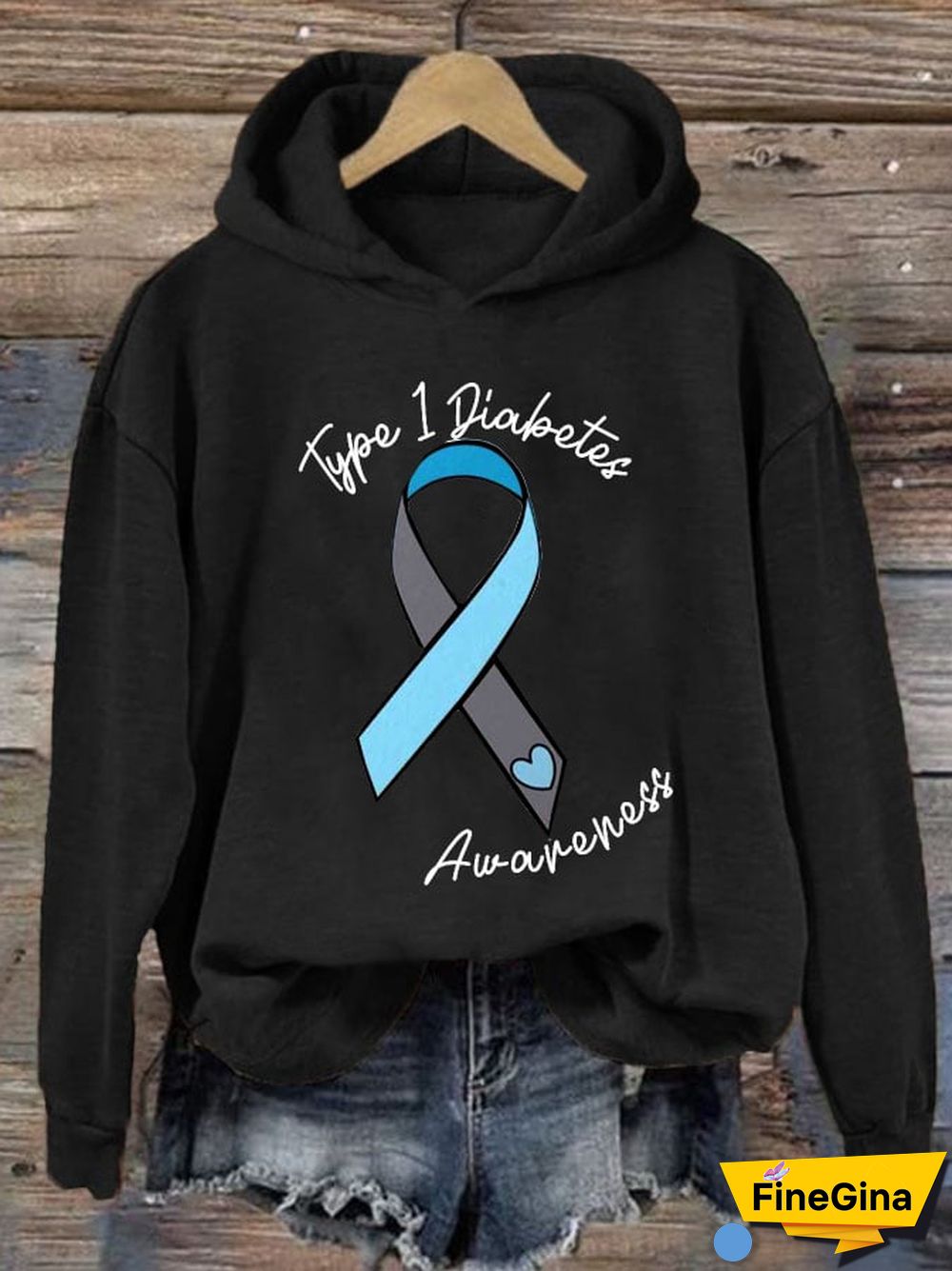 Women's Diabetes Awareness Long Sleeve Hoodie