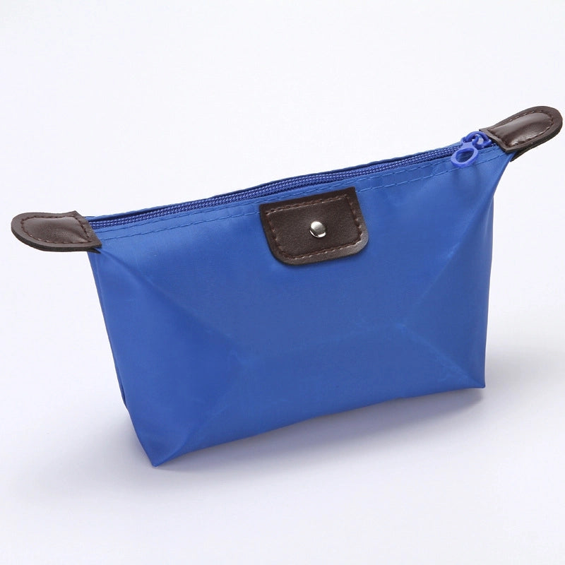 Women’s Medium All Seasons Nylon Solid Color Basic Dumpling Shape Zipper Cloud Shape Bag Cosmetic Bag