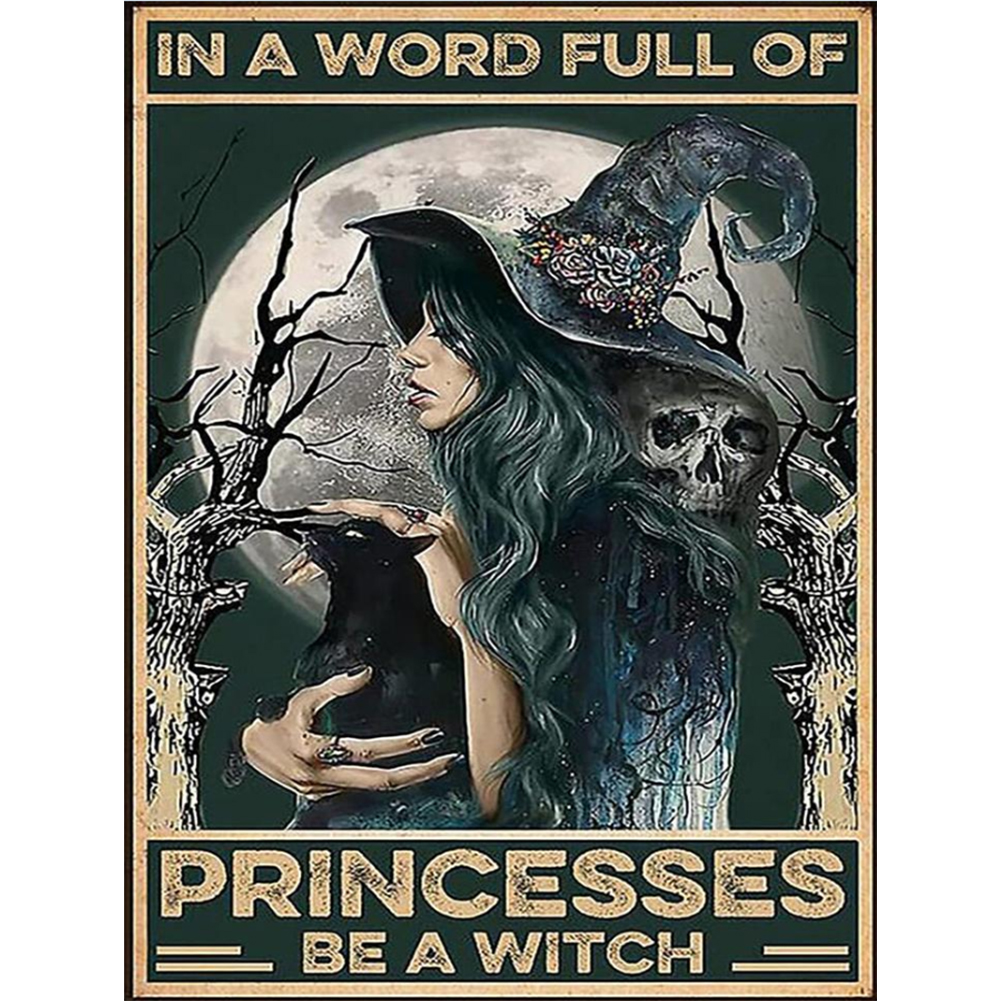 

Witch - 11CT Stamped Cross Stitch - 30*40CM, 501 Original