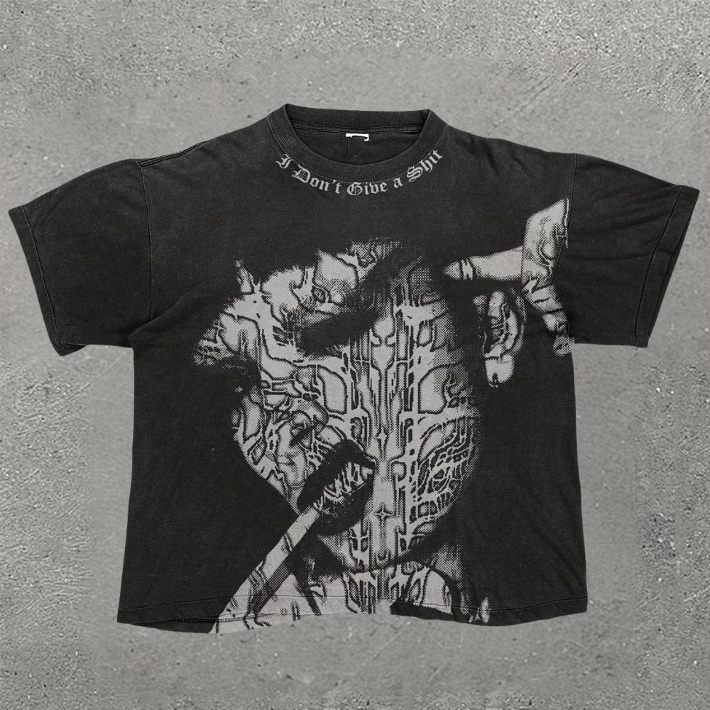 Gothic Intricate Face Graphic T-Shirt