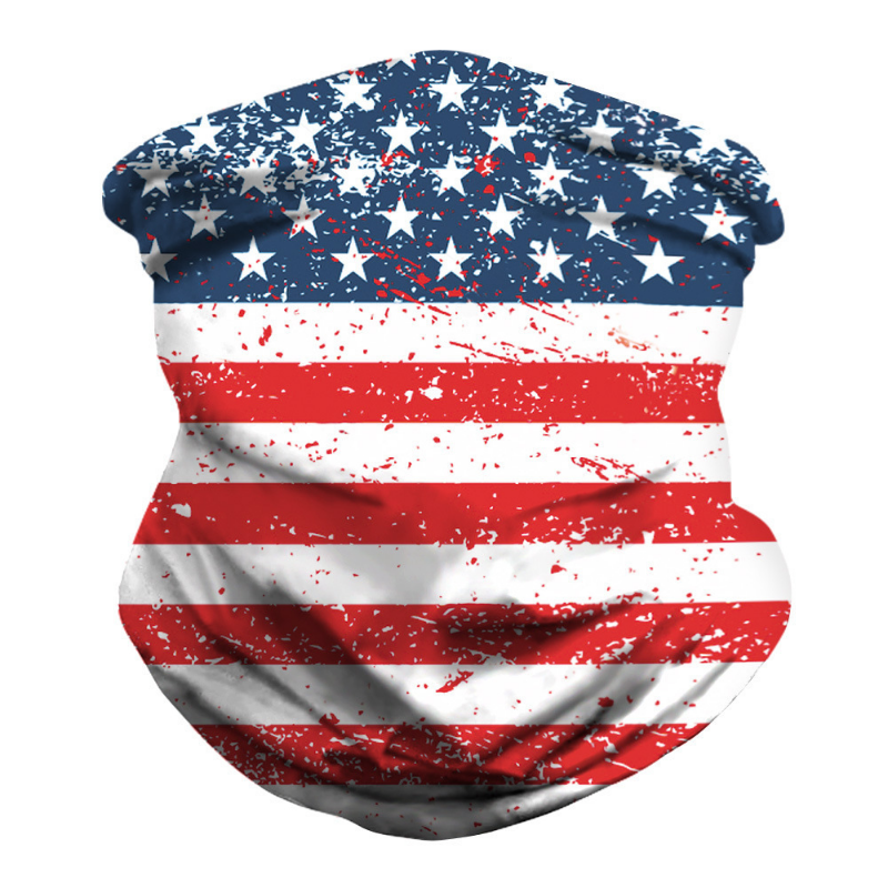 Outdoor Face Cover Mask Flag Print Multifunctional Scarf