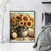 Sunflower Alarm Clock-11CT Stamped Cross Stitch 40*52cm/15.75*20.47in
