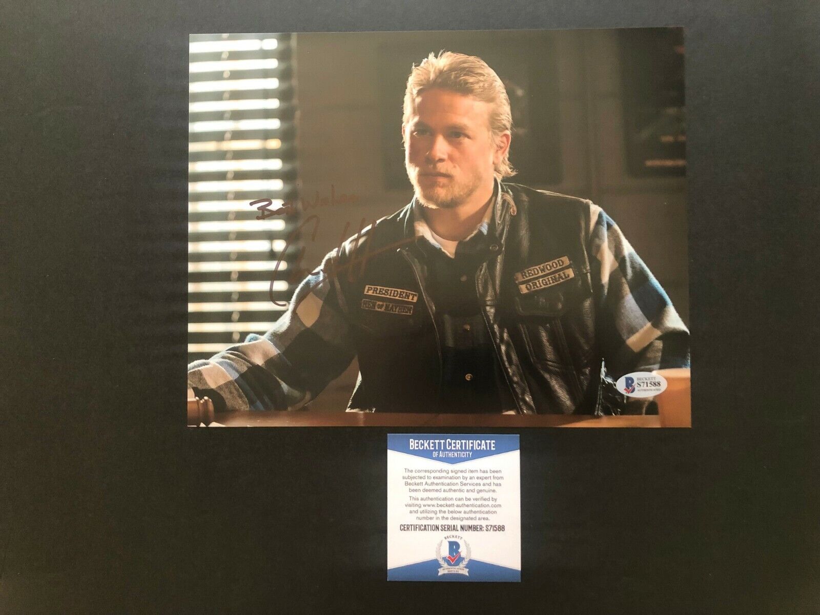 Charlie Hunnam Hot! signed autographed Jax SOA Sons 8x10 Photo Poster painting Beckett BAS coa