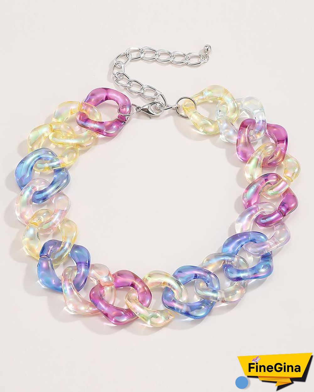 1PCS Colorful Acrylic Chain Necklace