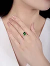 2.5ct Natural Green Tourmaline Halo Ring