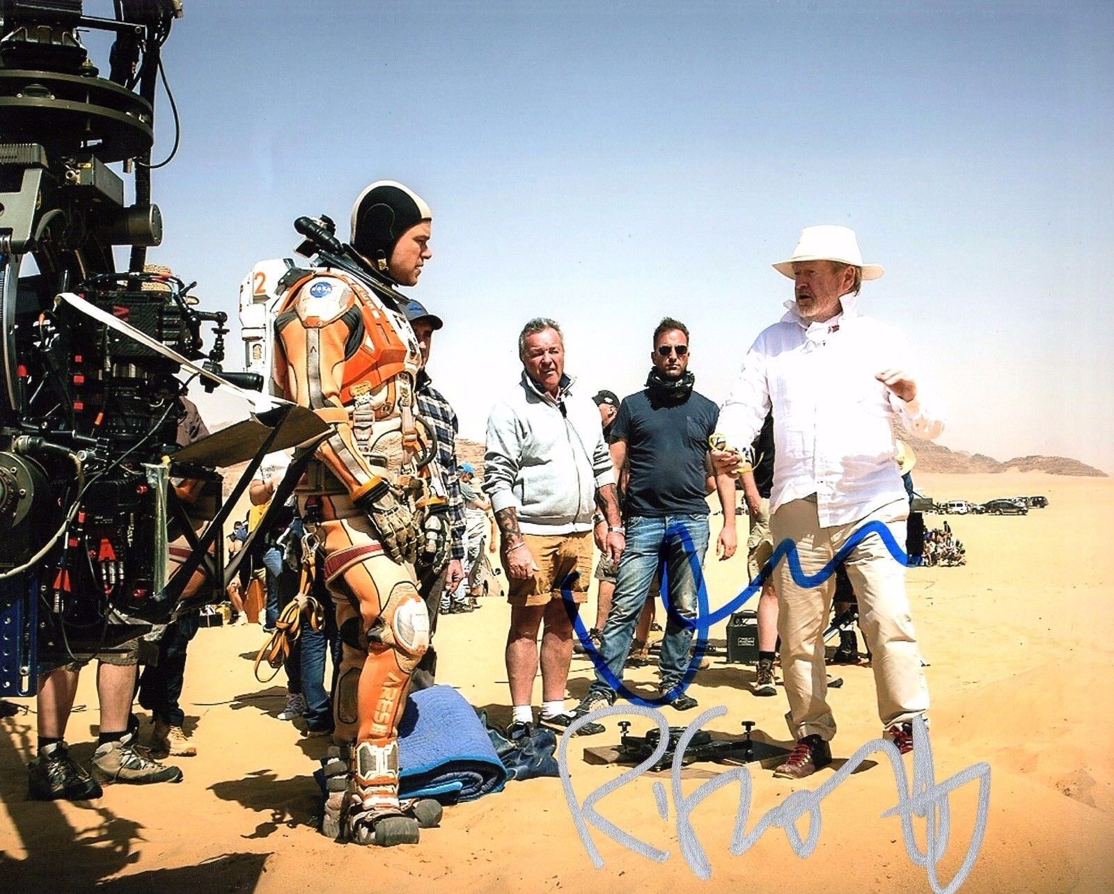 GFA The Martian * RIDLEY SCOTT & MATT DAMON * Signed 8x10 Photo Poster painting PROOF R3 COA