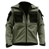 Breathable Warm Winter Soft Shell Jacket Autumn and Winter Wool Hooded Wear-Resistant Jacket Windproof and Waterproof