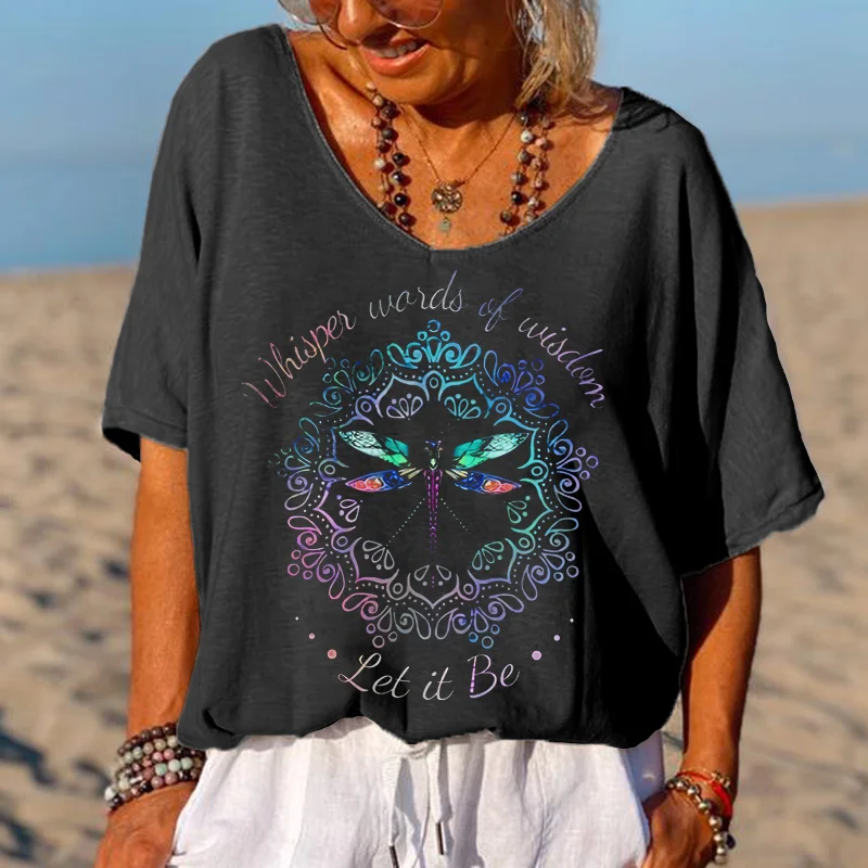 Let It Be Printed Dragonfly Hippie T-shirt