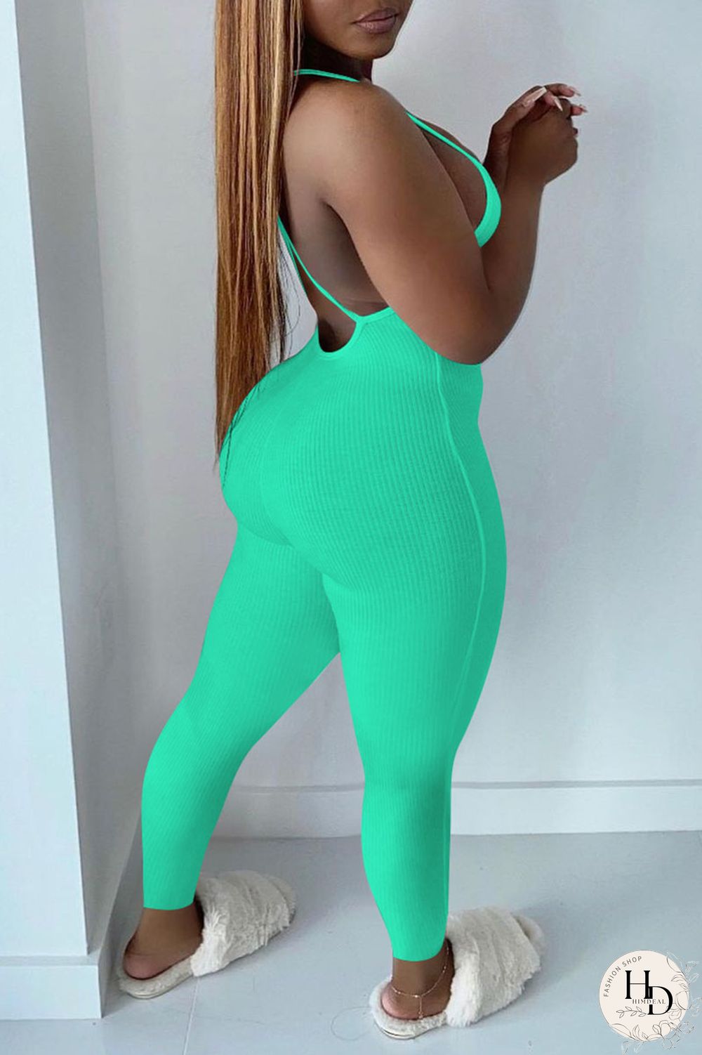 Black Sexy Solid Patchwork Spaghetti Strap Skinny Jumpsuits