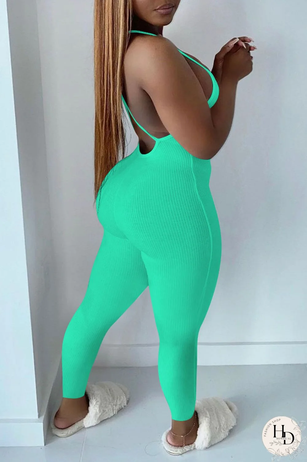 Black Sexy Solid Patchwork Spaghetti Strap Skinny Jumpsuits