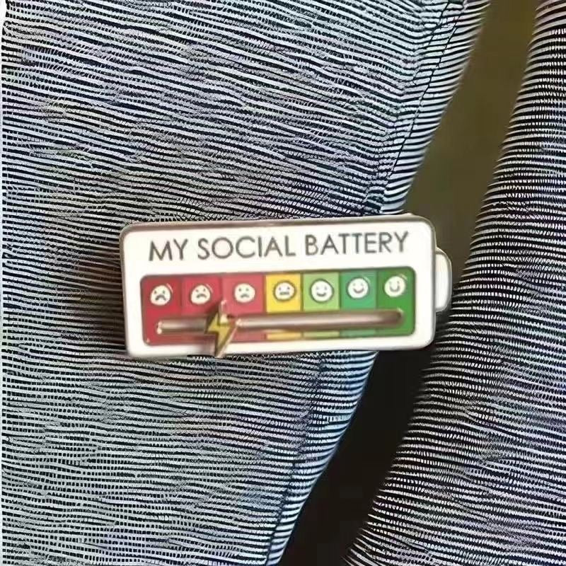Loveyoufancy Loveyoufancy Funny Social Mood Brooch Pin for 7Days