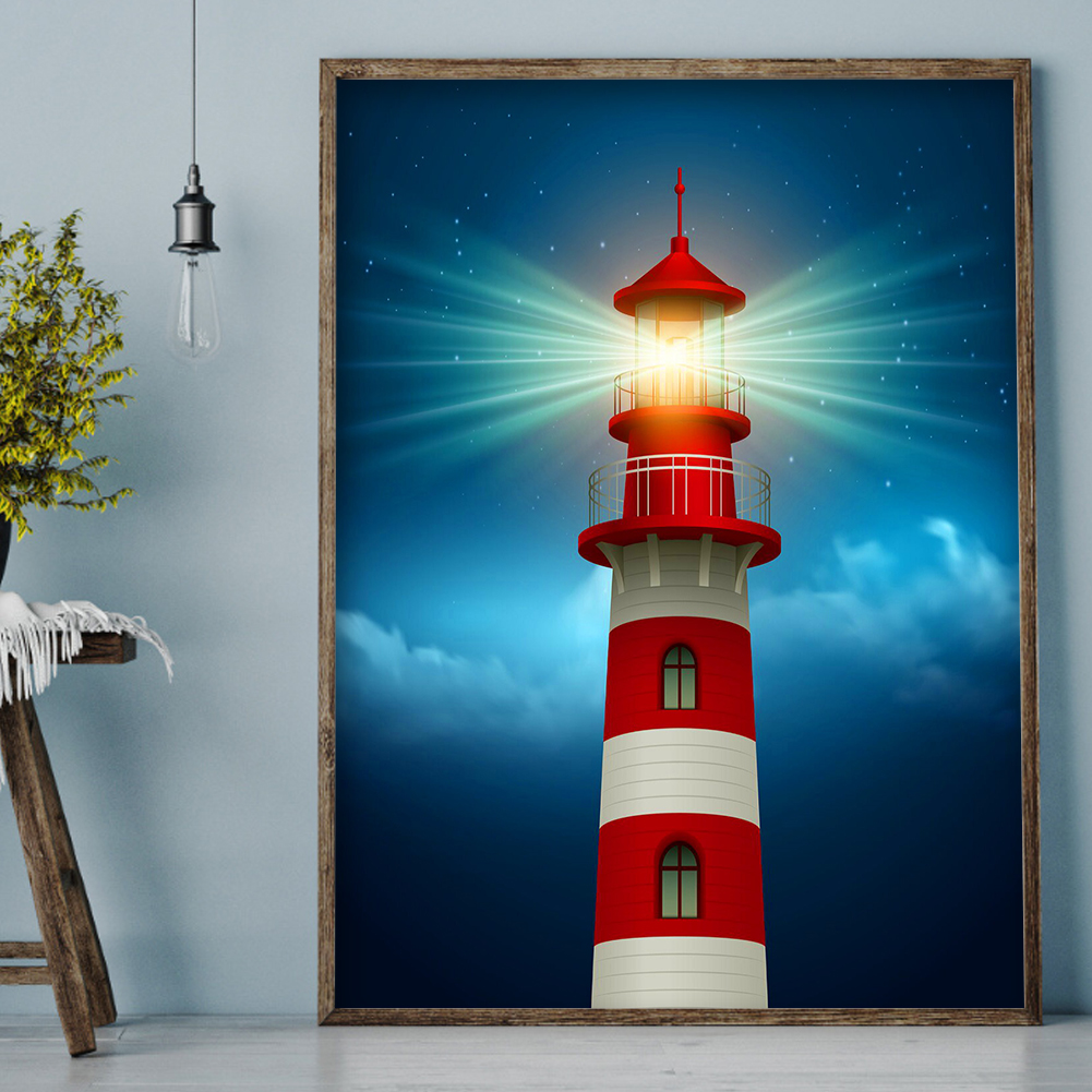 

(Multi-Size) Lighthouse - Round/Square Drill Diamond Painting - 30*40CM, Round diamond 40*50cm, 501 Original