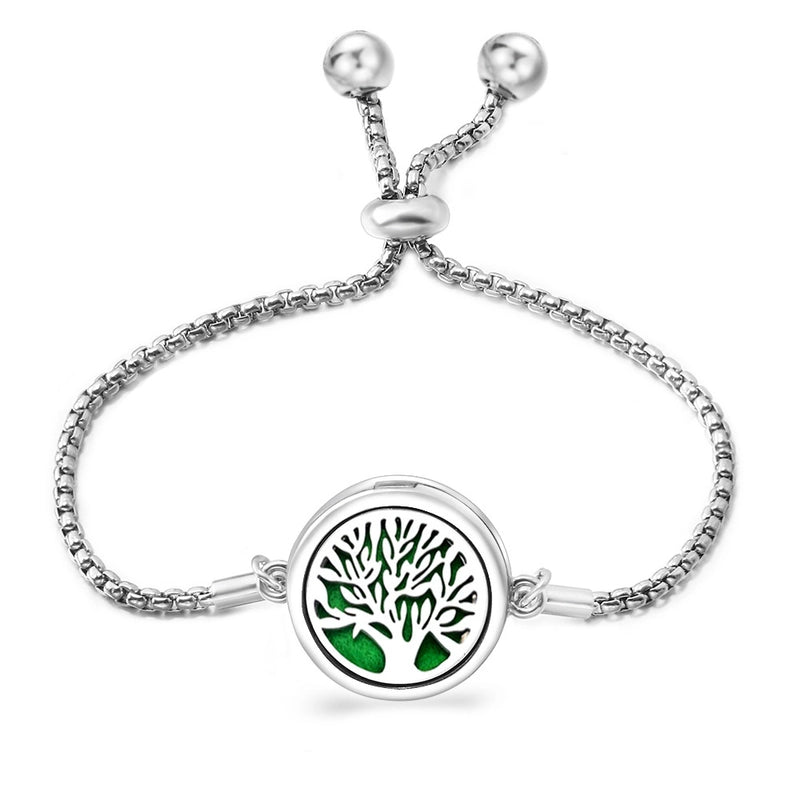 Fashion Angel Wings Aromatherapy Pendant Bracelet Essential Oil Diffuser Stainless Steel Bracelet Adjustable Women Simple