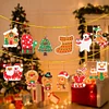 12Pcs Acrylic Christmas Hanging Diamond Painting Art Kits for Christmas Tree