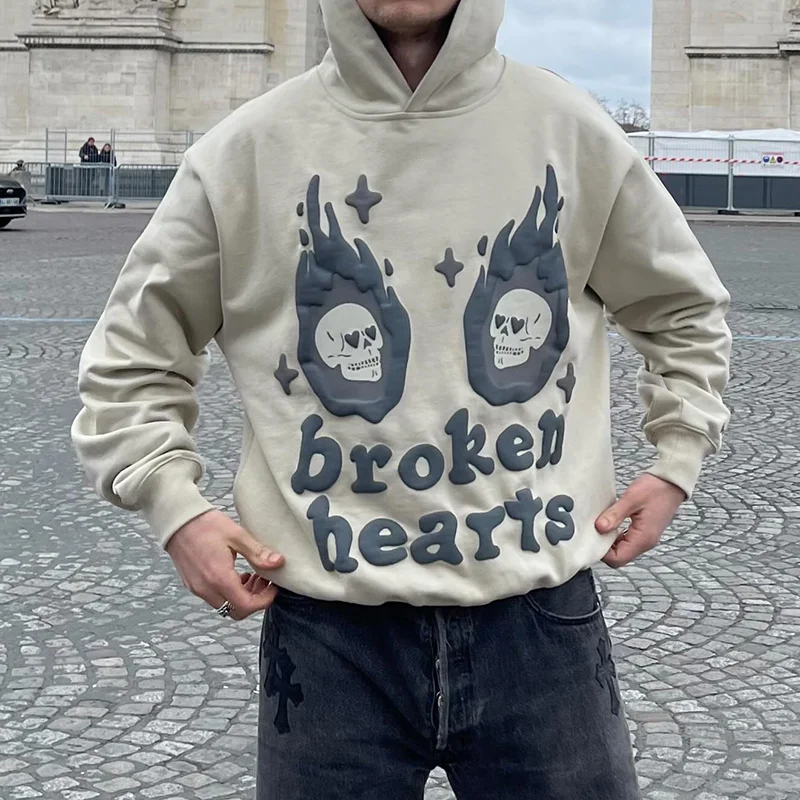 Fun Skull Letter Design Hoodie、、URBENIE
