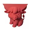3D Printed Highland Cow Sponge Holder with Drainage Kitchen Sink Organizer Funny Sponge Stand for Kitchen Sink and Home Decor
