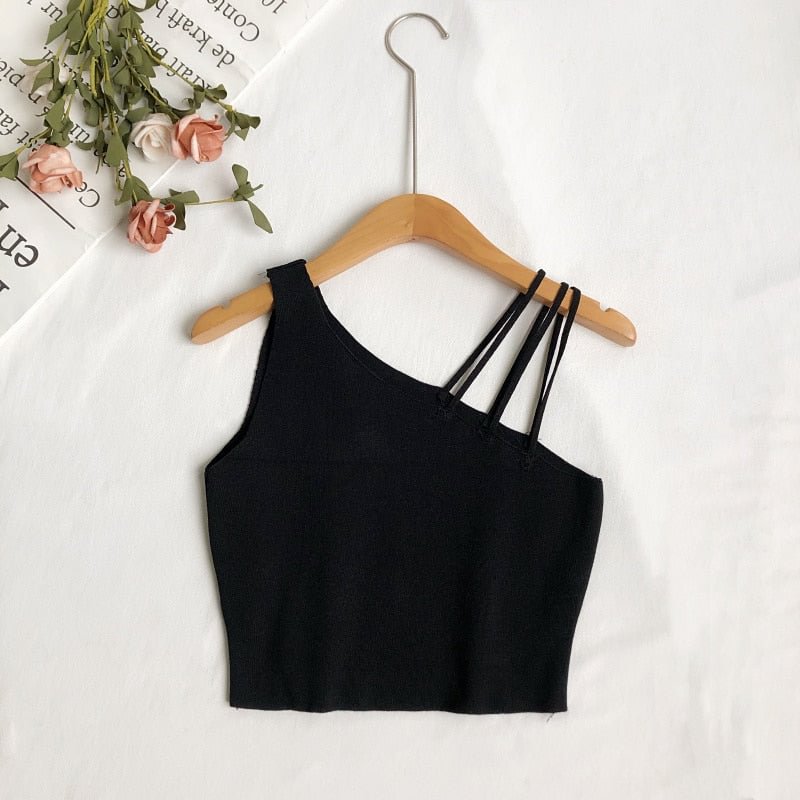 Heiar Women Plain Sexy Crop Tops Knitted Halter Tops Y2K Camisoles Off Shoulder Tube Tops Cute Candy Tops For Women 2021 Summer