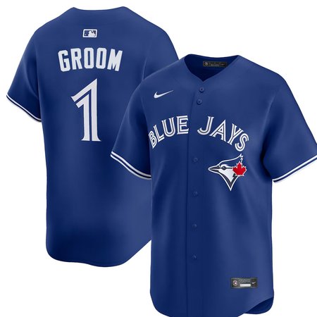 Men's Toronto Blue Jays  #1 Groom Royal Home Replica Jersey