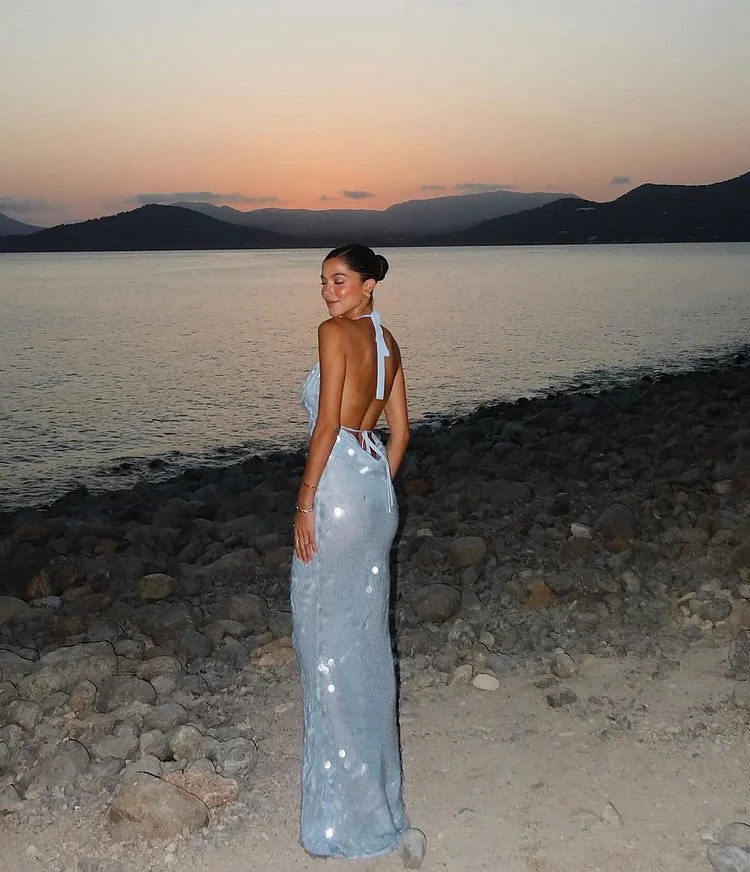 Fashion Slim Fit Beaded Dress