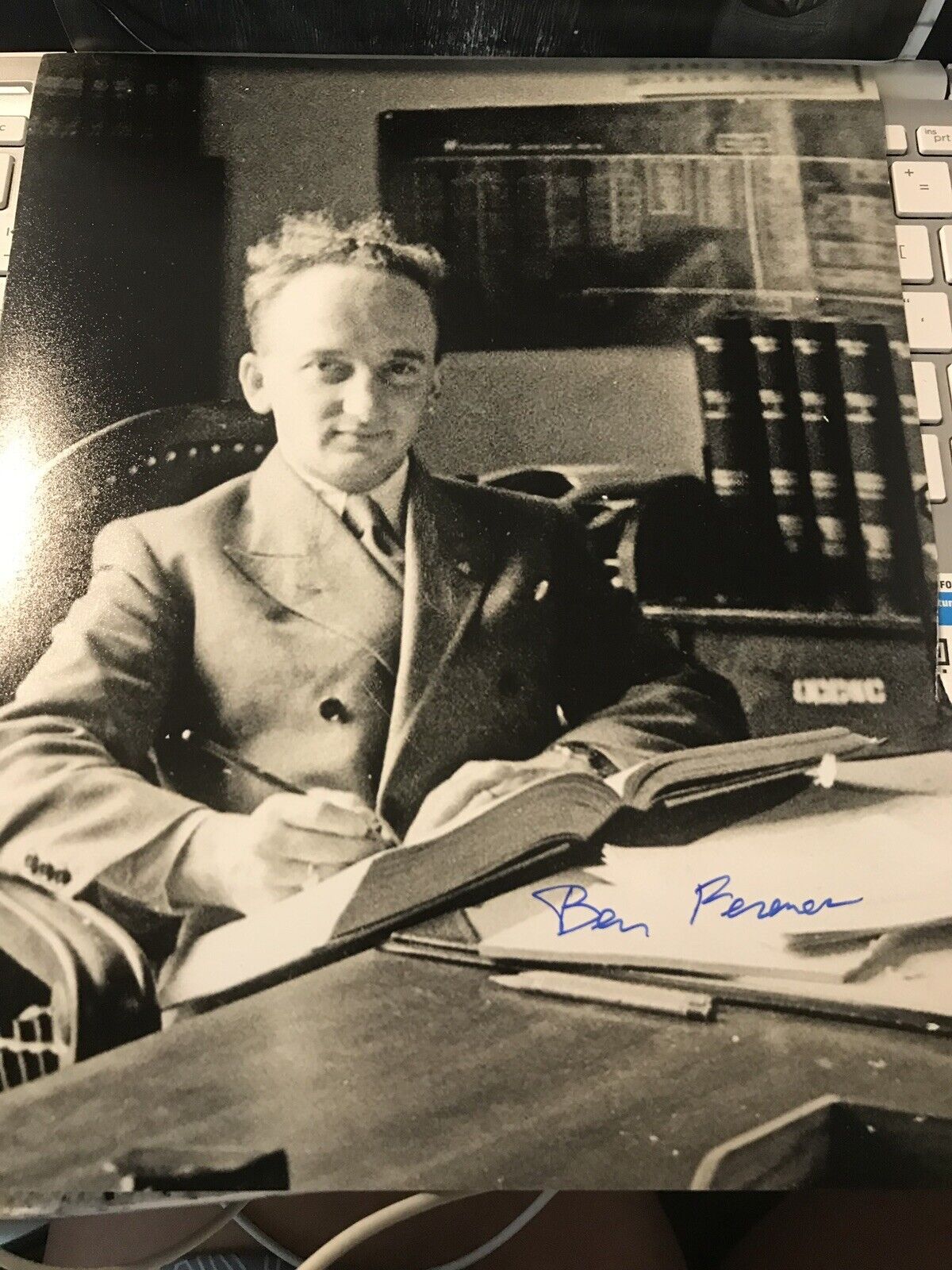 Ben Ferencz autographed signed 8x10 Photo Poster painting Beckett BAS COA Nuremberg WW2 D3