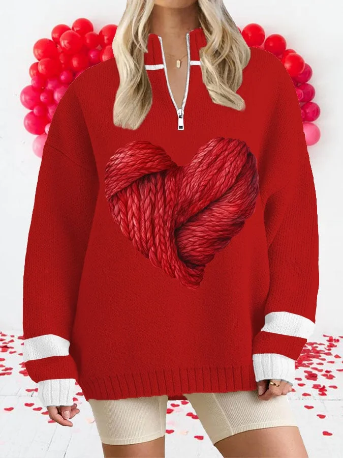 Women's Valentine's Day Art Heart Sweatshirt