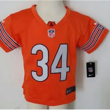 Toddler  Bears #34 Walter Payton Orange Alternate Stitched NFL Elite Jersey