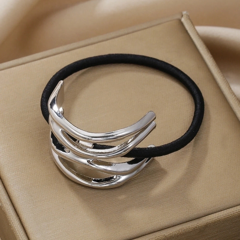 Women’s Elegant Streetwear Geometric Bow Knot Alloy Hair Tie