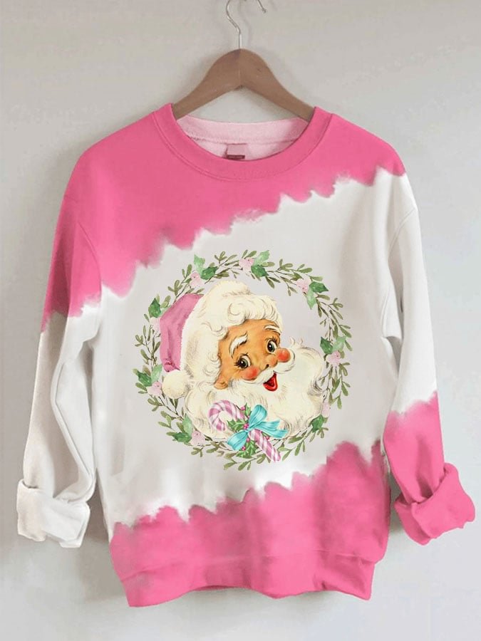Stylish Santa Print Sweatshirt