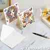 6PCS Diamond Painting Girl Greeting Cards Postcards with Envelopes