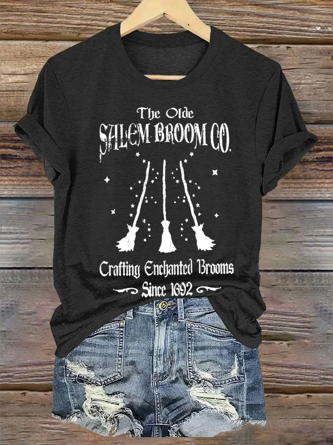 Women's The Olde Salem Broom Co Printed T-Shirt