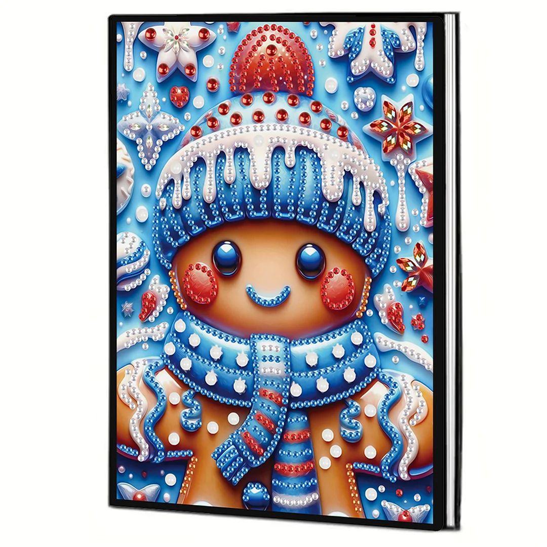 2pcs Christmas Partial DIY 50 Pages A5 Diamond Painting Notebook for Study Home