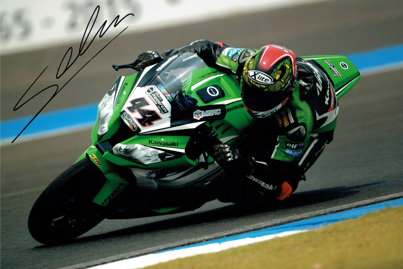 David SALOM 2015 SIGNED KAWASAKI Rider Spanish Autograph 12x8 Photo Poster painting AFTAL COA