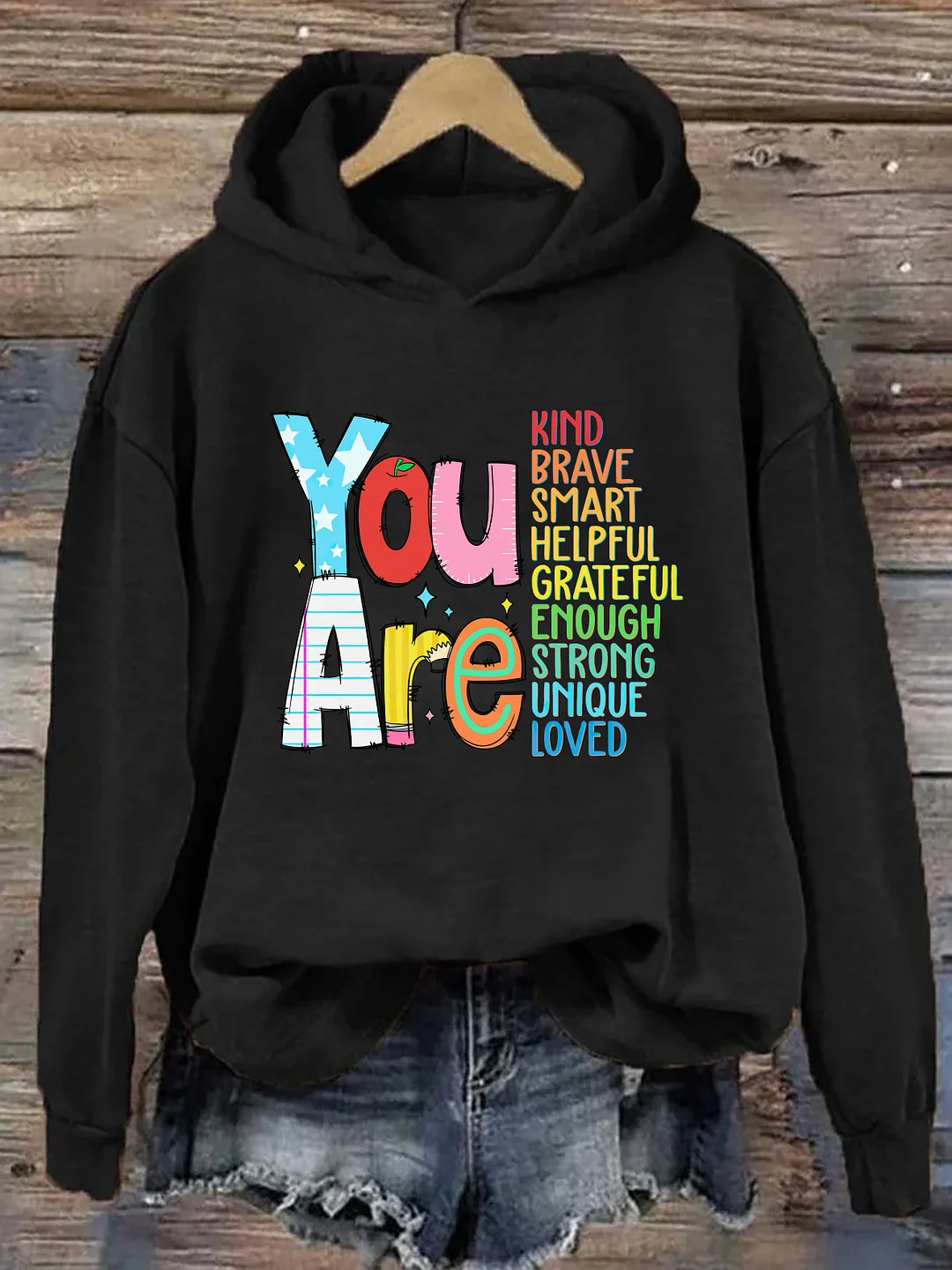 You Are Kind Loved Brave Enough Hoodie