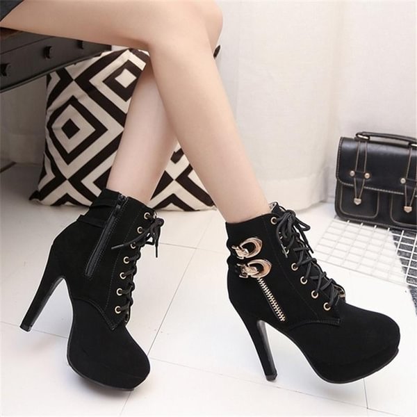 Winter New Women's High Heel Boots Fashion Platform Shoes - Life is Beautiful for You - SheChoic