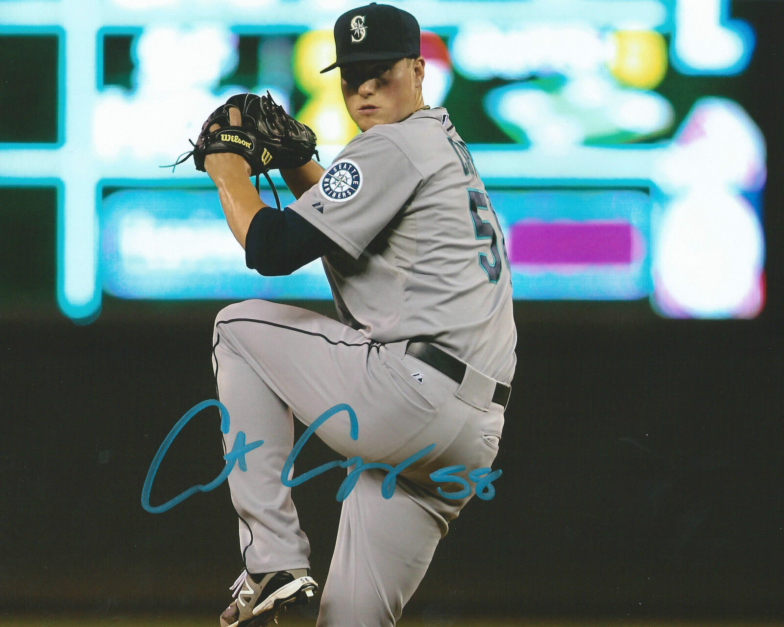 **GFA Seattle Mariners *CARTER CAPPS* Signed 8x10 Photo Poster painting C2 COA**