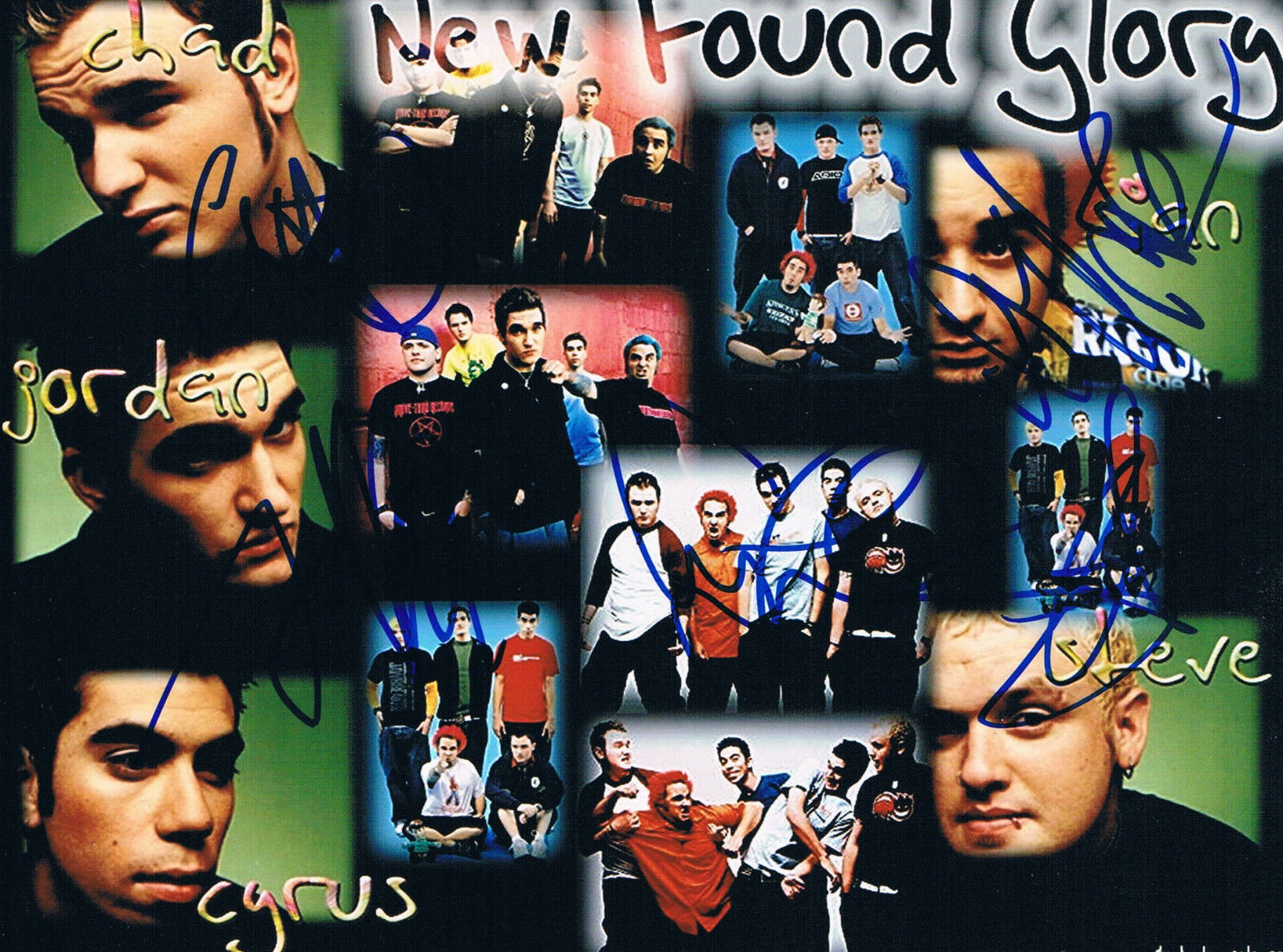 New Found Glory genuine autograph IN PERSON signed 5x7