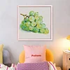 Food Series: Grapes-14CT Stamped Cross Stitch Egyptian Cotton 50*50cm/19.69*19.69in tapestrymarket