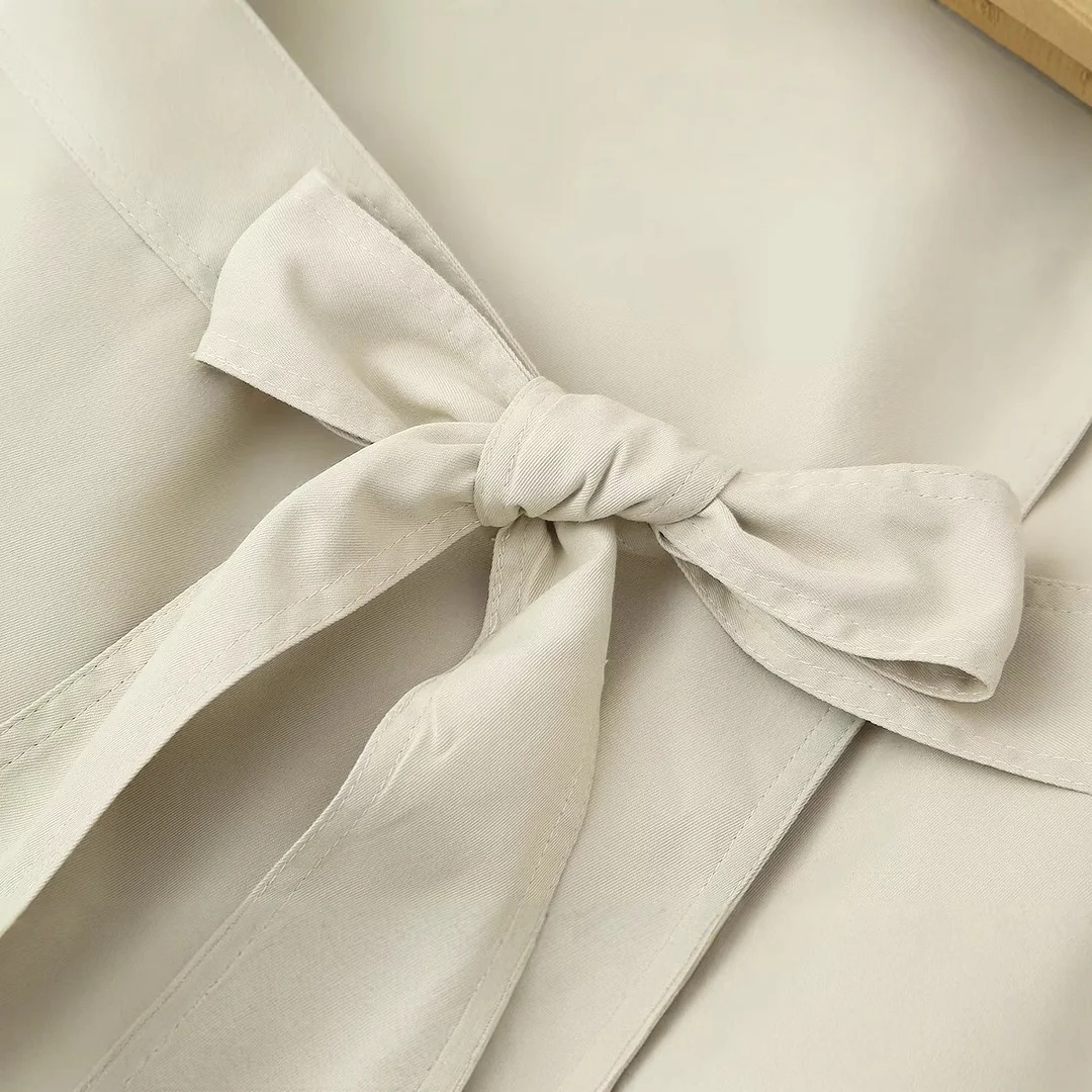 Nigikala Nigikala Spring And Autumn Fashion Casual Collar With Belt Hanging Shoulder Coat Female M6123