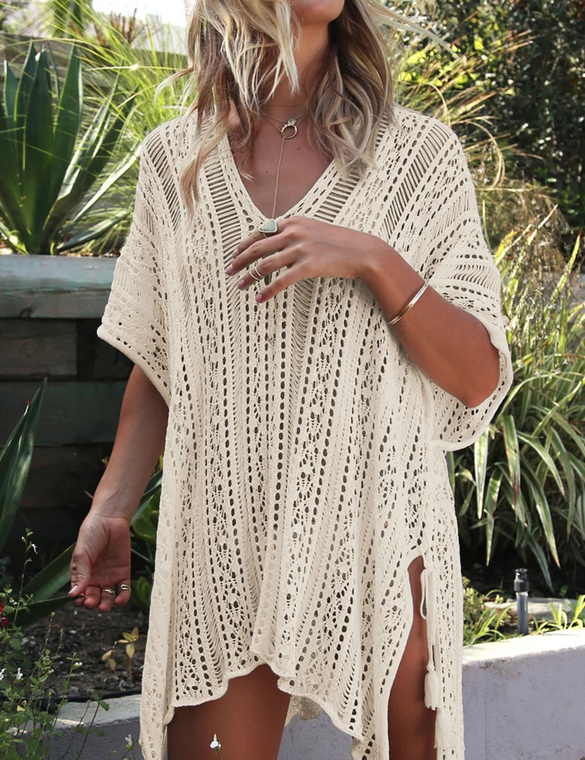 Hollow Out Crochet Knitted Cover Up