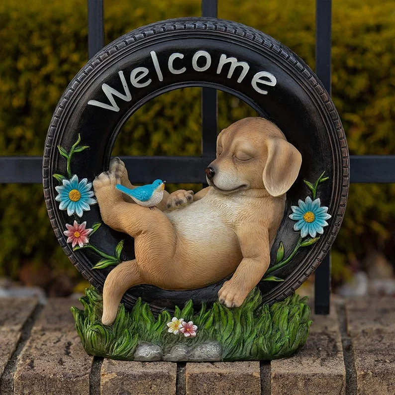 Solar Puppy Garden Decoration