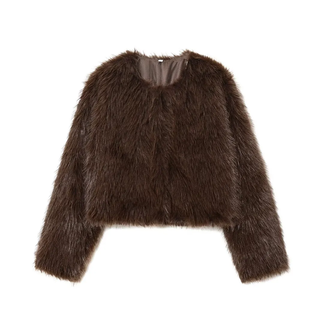 Nigikala Nigikala Women's Clothing 2025 Autumn And Winter Multi-Colored Artificial Fur Short Jacket Jacket Women E48063