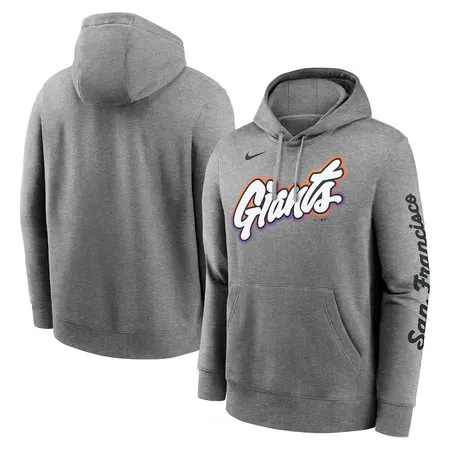 Men's San Francisco Giants  Heather Charcoal 2025 City Connect French Terry Club Pullover Hoodie