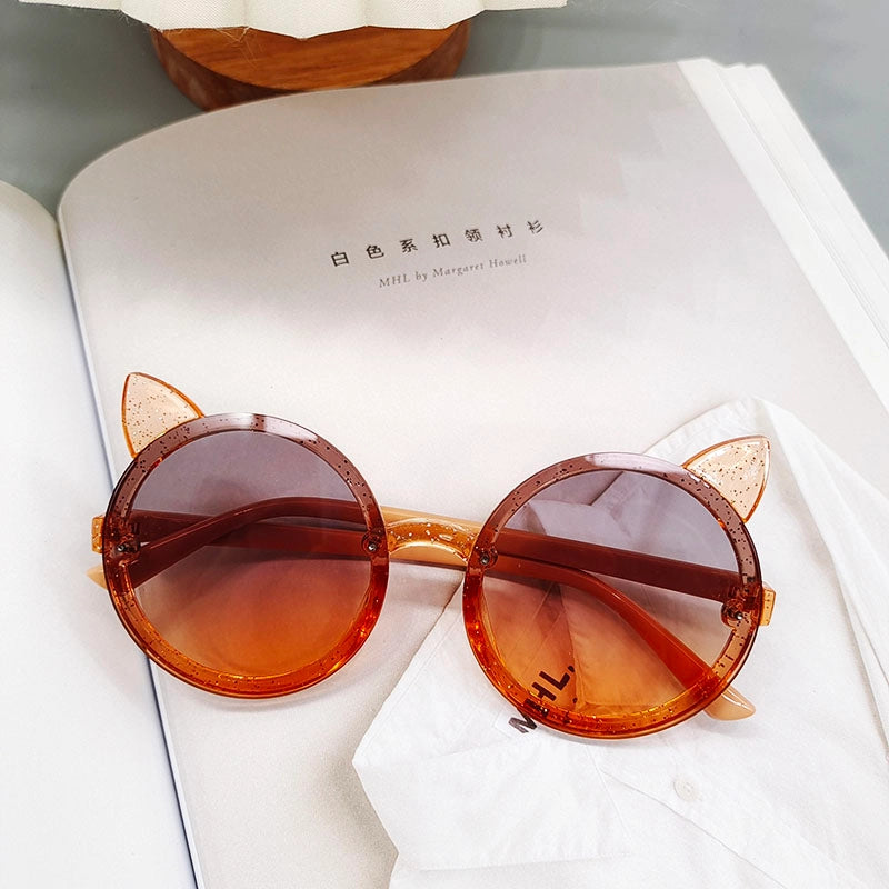 Cartoon Style Cat Resin Kids Sunglasses