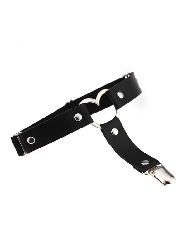 Punk Metal Heart Pattern Garter