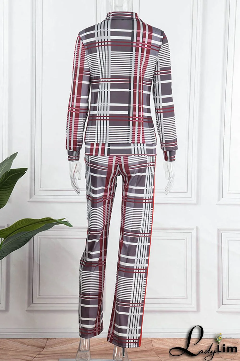 Camouflage Casual Print Patchwork Contrast Turndown Collar Plus Size Two Pieces