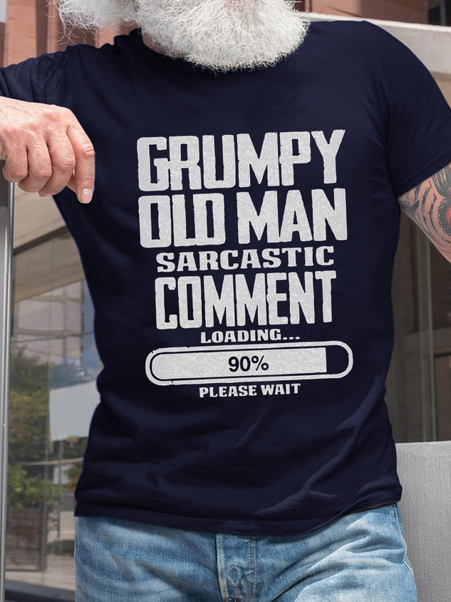 Cotton Grumpy Old Man Casual Loose T-Shirt socialshop