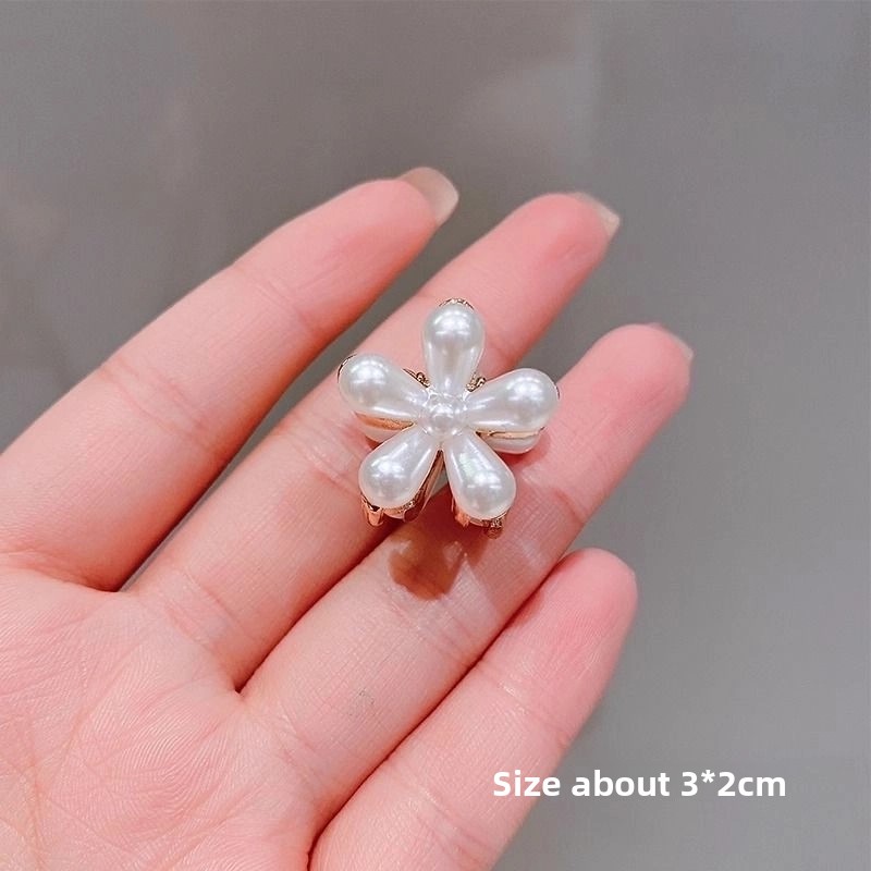Sweet Butterfly Alloy Plating Inlay Artificial Pearls Rhinestones Hair Claws