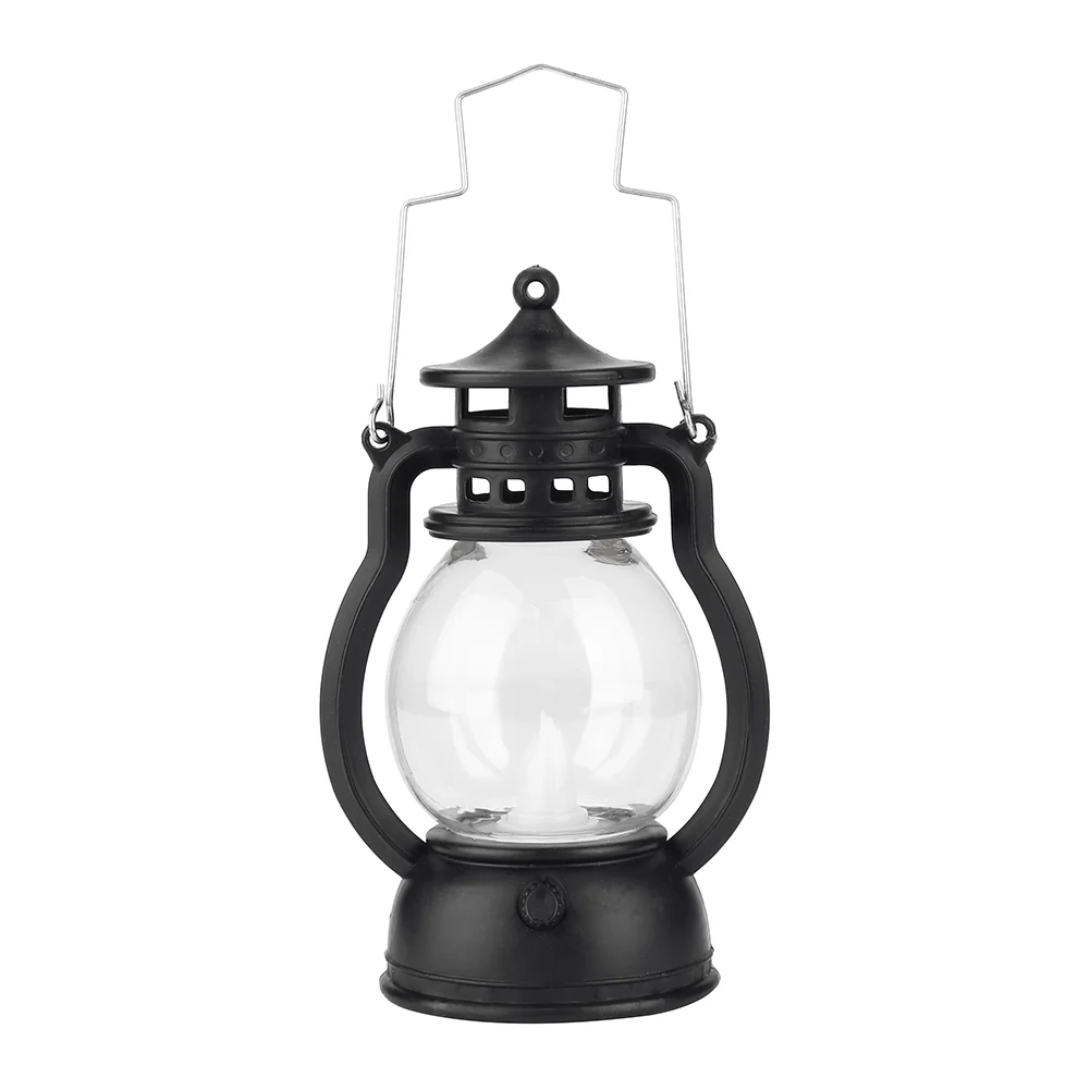 Retro Classic Kerosene Lamp Portable LED Lantern Lights Antique Decor (A)