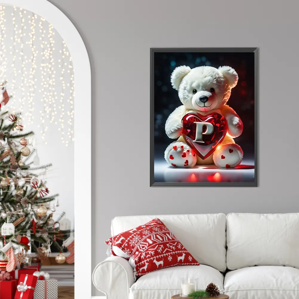 Diamond Painting - Full Square Drill - Bear Love P(Canvas|35*45cm)