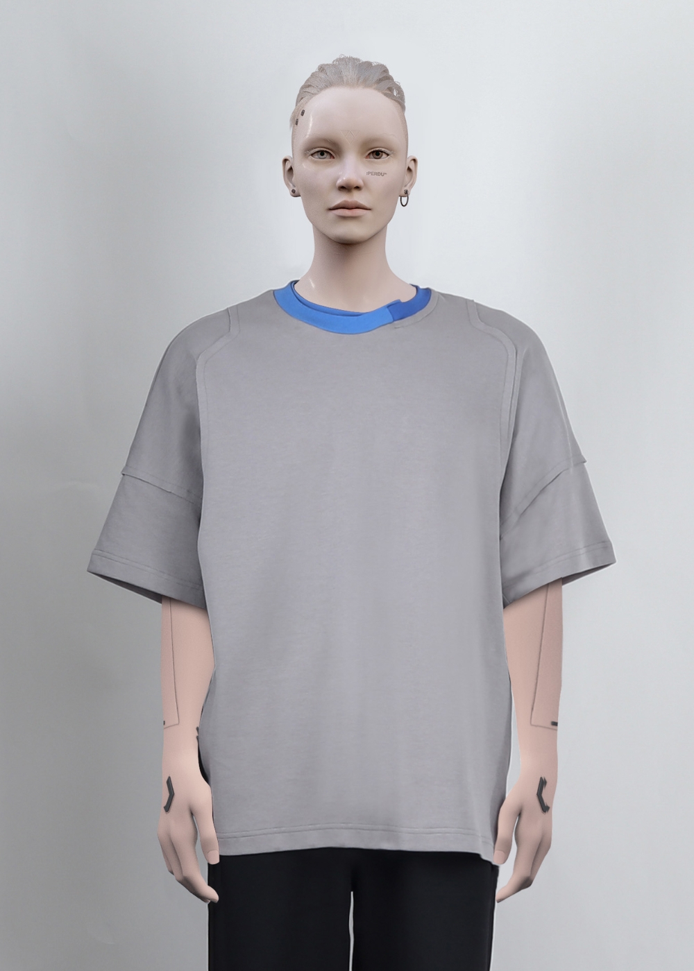 Asymmetrical Collision Tees PERDUSTUDIO® techwear-x